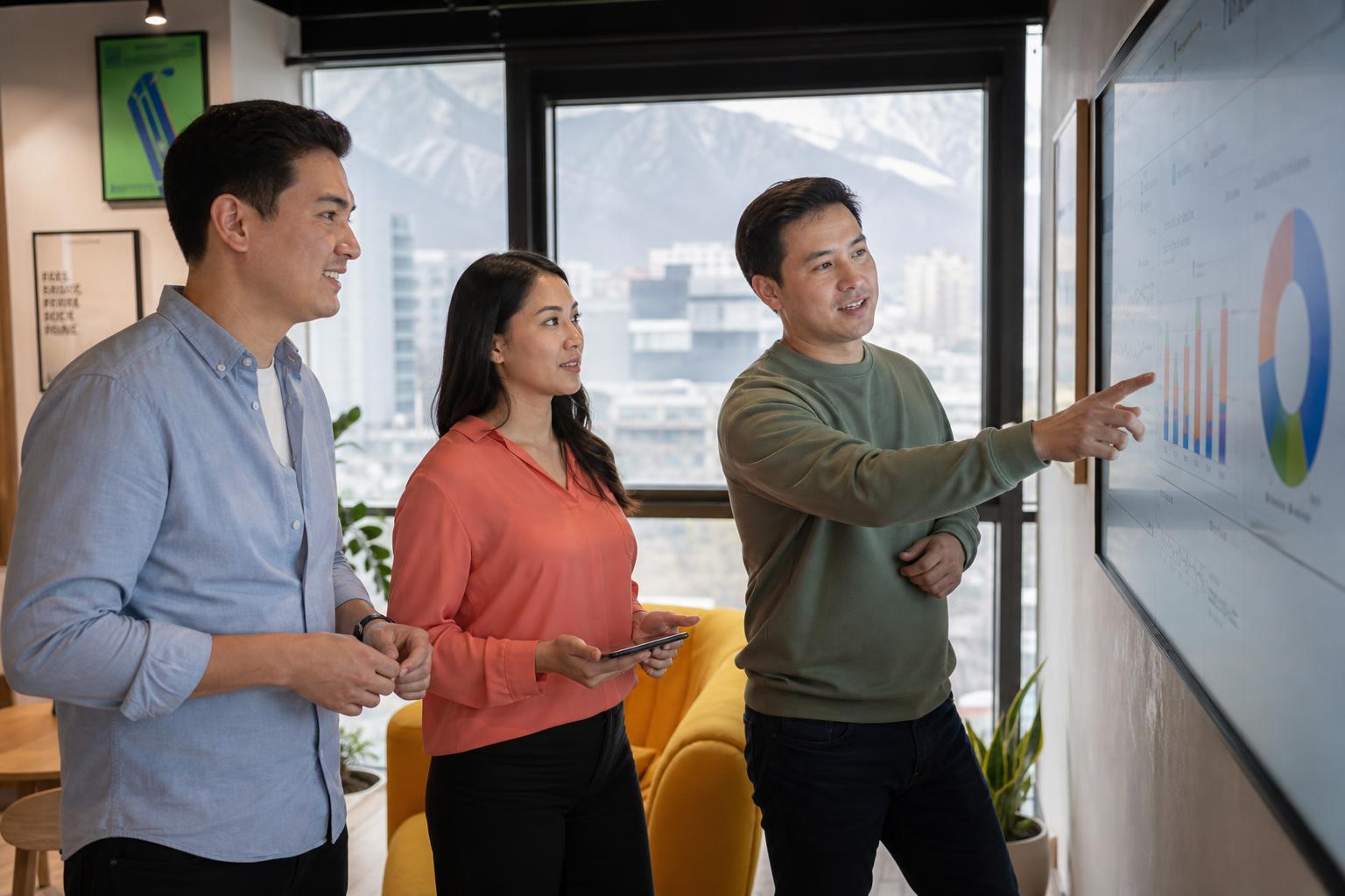 Vertex team reviewing campaign analytics
